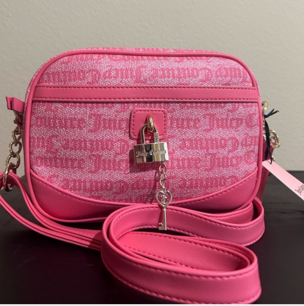 Juicy Couture Viral Eastside Westside Pink Lemonade Crossbody Bag NWT - Picture 6 of 7